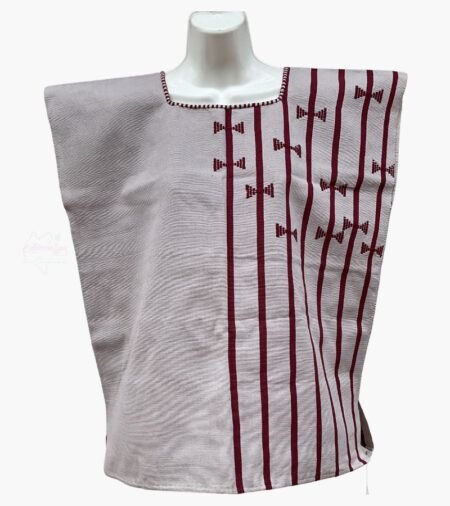 Huipil artesanal de telar de cintura - moños